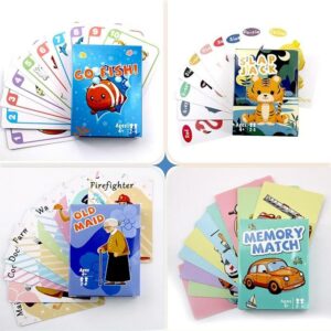Go Fish, Slap Jack and Memory Classic Games - 4 Decks in 1 Pack