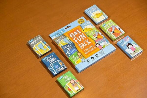 6 in 1 Kids Playing Cards Multi Game Pack, 6 Fun Games in 1 (Ages 3+)